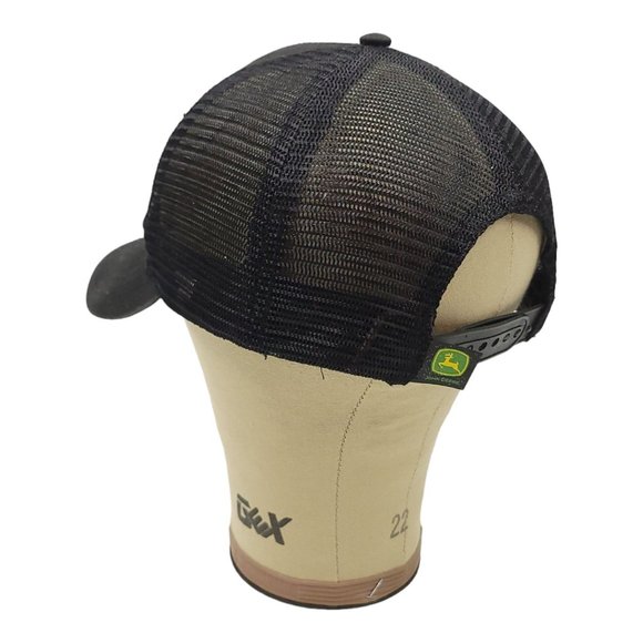 John Deere Patch Logo Mesh Snapback Cap READ CONDITION Trucker Baseball Hat - Picture 11 of 14